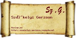 Székelyi Gerzson névjegykártya